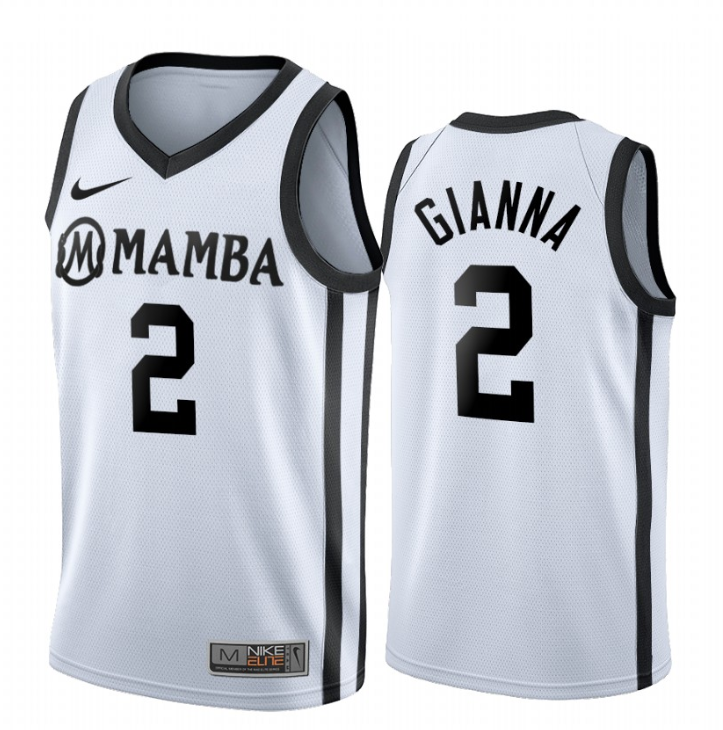 Men NCAA Mamba GIGI #2 Gianna white jerseys->los angeles dodgers->MLB Jersey
